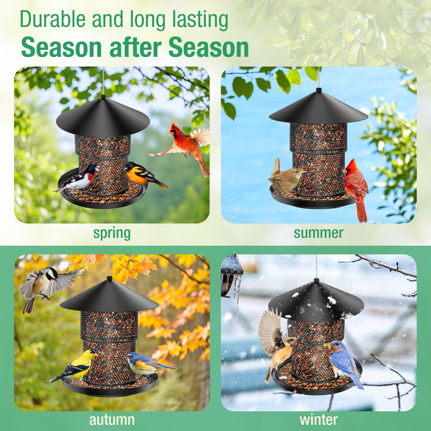 No Mess No Spill Bird Feeder for Outdoor