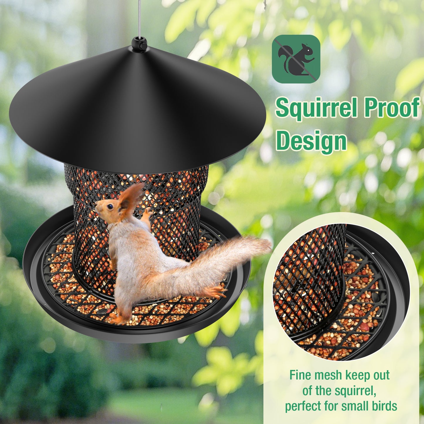 No Mess No Spill Bird Feeder for Outdoor