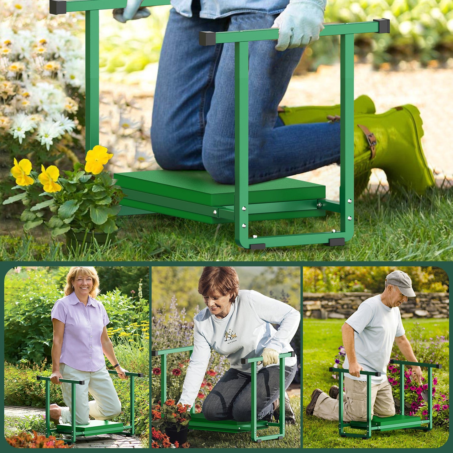 Anti-Tipping Garden Kneeler Seat