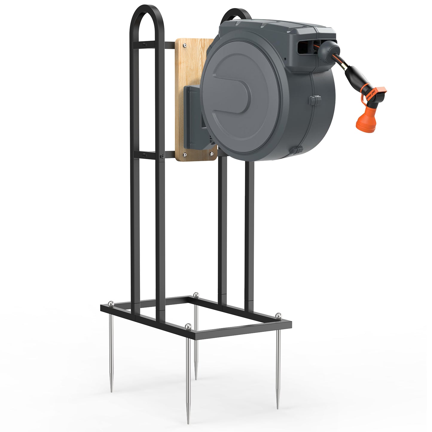 Retractable Hose Reel Stand, No Wall Damaged（Hose Reel NOT Included)