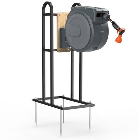 Retractable Hose Reel Stand, No Wall Damaged（Hose Reel NOT Included)