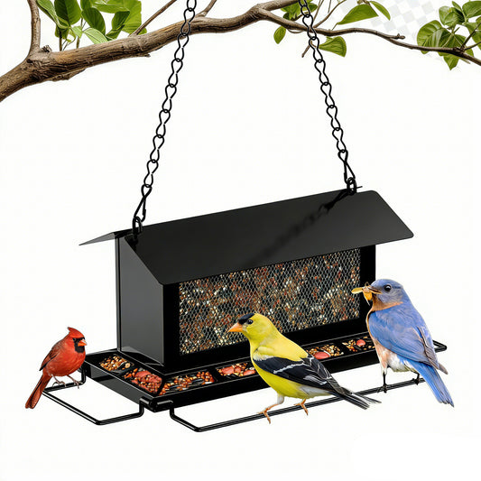 Large Squirrel Proof Bird Feeders w/ 14 Feeding Ports
