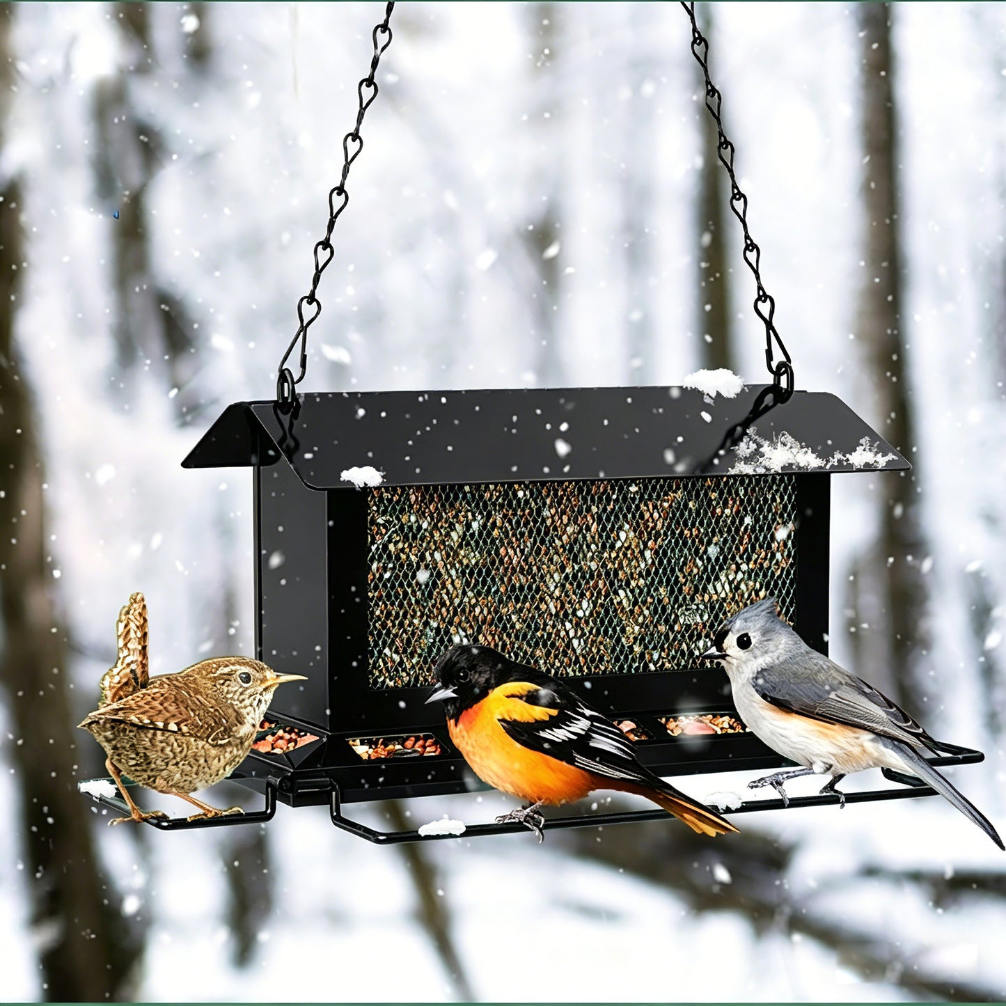 Large Squirrel Proof Bird Feeders w/ 14 Feeding Ports